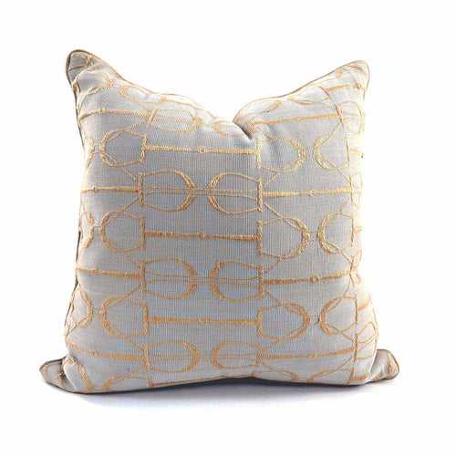 Horsebit Greige Cushion Medium 18"