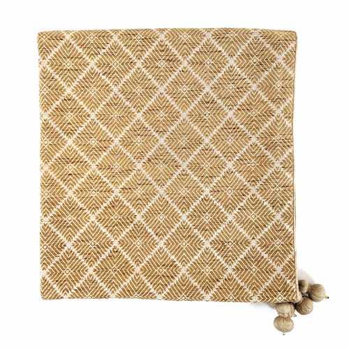 Phulkari Natural Throw & Bed Sash Large 42"