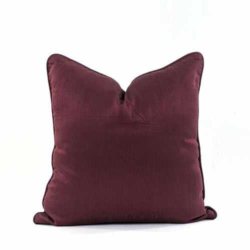 Poly Dupion Burgundy Cushion Large 21"