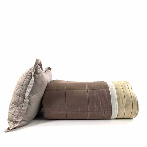 Quilted Bed Spread Beige Large 96"