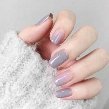 Nailamour Ice Violet Ombre Artificial Nail Kit - 24pcs