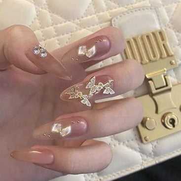 Nailamour Studded Triple Butterfly Artificial Nail Kit - 24pcs