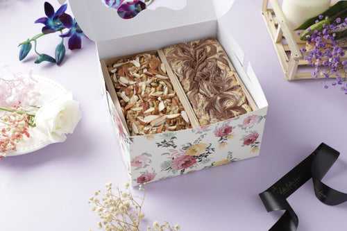 The Eggless Tea Cakes Gift Box ( Almond Walnut and Nutella Vanilla )