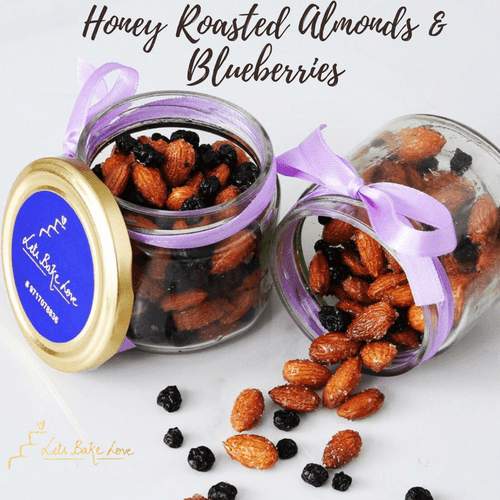 Honey Roasted Almonds and Blueberries in a Jar ( 1 Jar - Approx 300 gms)