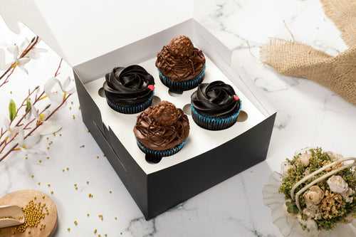 Nutella Lover Box of 4 Cupcakes (Eggless)