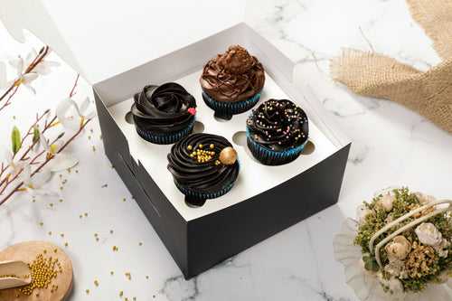 Chocolate Lover Box of 4 Cupcakes (Eggless)