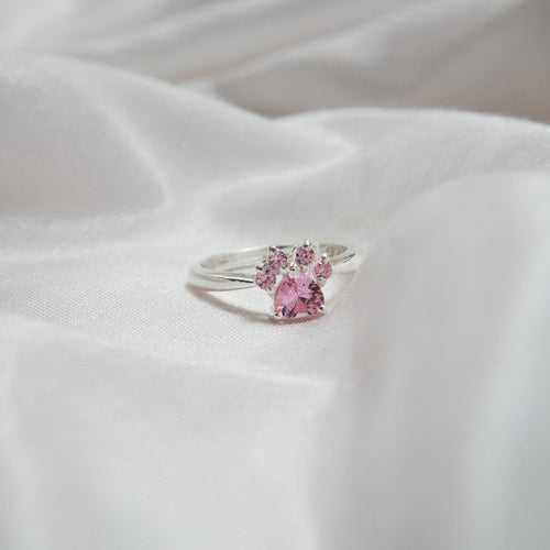 Cute Paw Sterling Silver Ring