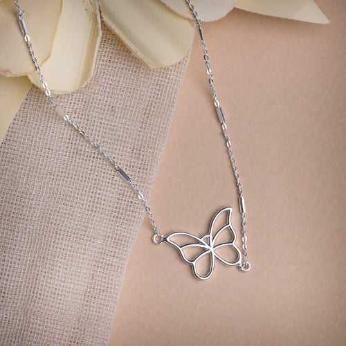 Butterfly Sterling Silver Anklet