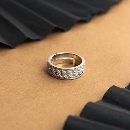 Cuban Style Sterling Silver Ring For Him