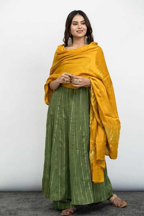 Pear Green Tara Work Anarkali Suit Set