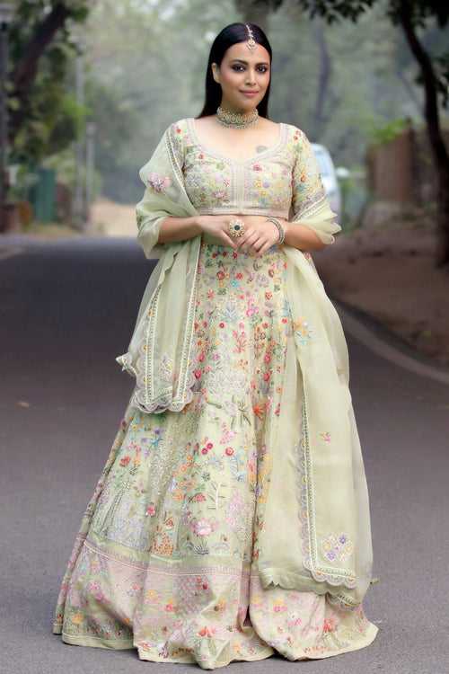 Swara Bhaskar in our Bidri Hand Embroidered Lehenga Set