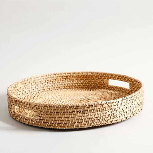 Halo Rattan Tray L