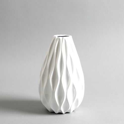 Ocean Wave Small Vase- White