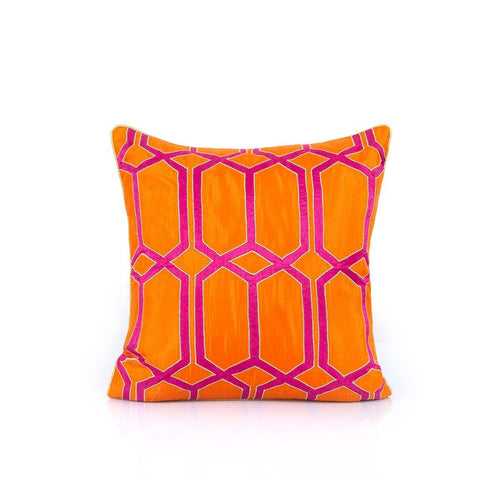 Natalaya 18 In X 18 In Orange Cushion Cover