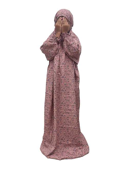 Pink Floral Kids Prayer Dress