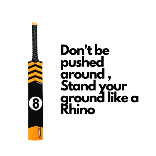 gr8 Rhino Kashmir Willow Full-Size Tennis Ball Cricket Bat with Cover