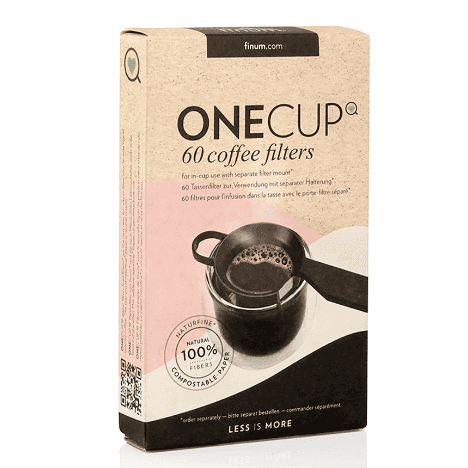 Finum One Cup Coffee Filters, 60 Paper Filters