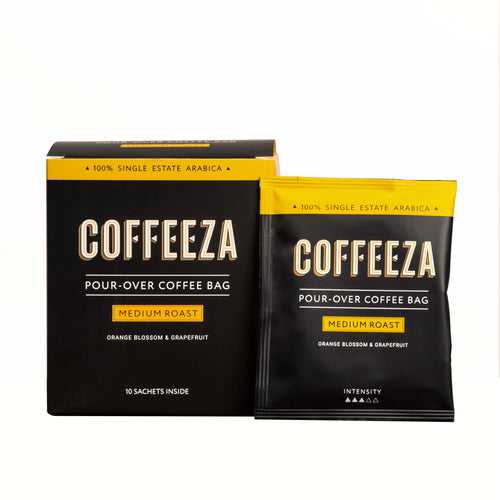Coffeeza Single-Serve, Easy Pour-Over Coffee Drip Bags | Medium Roast Arabica