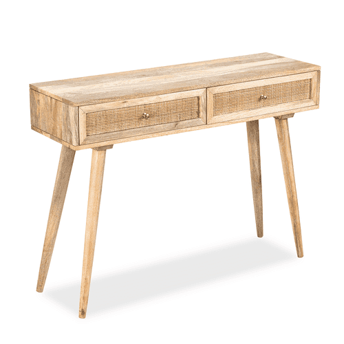 Cotswold 2 Drawer Rattan Console Table