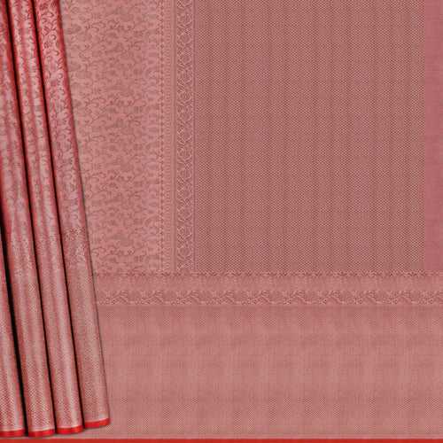 Handwoven Pink Kanjivaram Silk Saree - 1973T008977DSC
