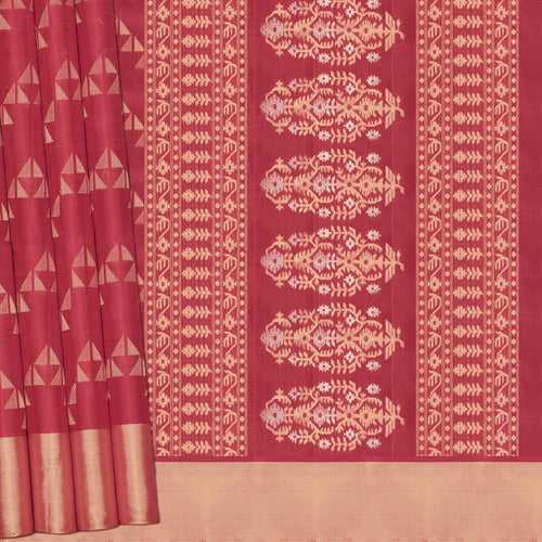 Handwoven Pink Soft Silk Saree - 2059T010236DSC