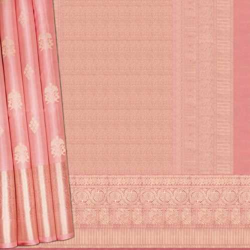Handwoven Pink Soft Silk Saree - 2102T010334DSC