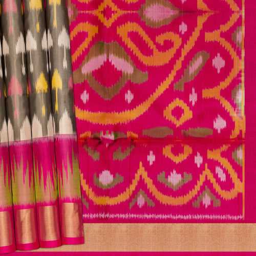 Handwoven Multi-colour with Pink Soft Silk Saree - 2107T010110DSC