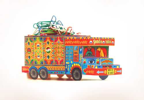 Blue ‘Goodies Carrier’ Truck container DIY Paper Craft Kit