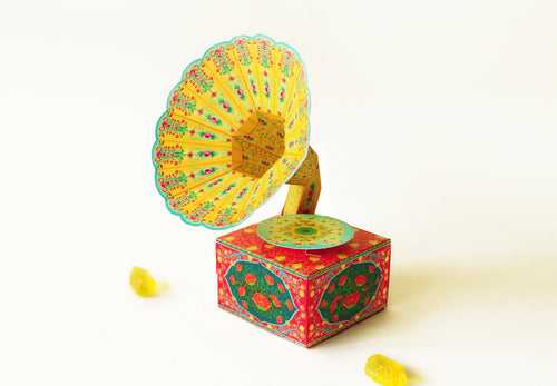 Colourful Mini Gramophone Box DIY Paper Craft Kit