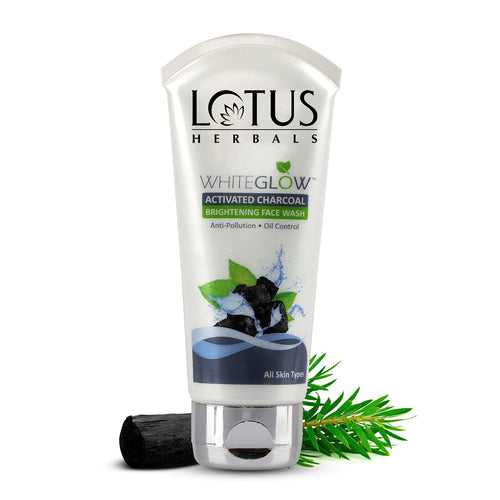 Lotus Herbals WHITEGLOW Activated Charcoal Anti-Pollution Brightening Facewash