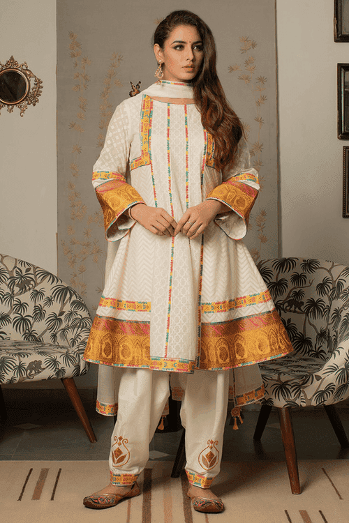 <b>TASHA</b> <br> Textured Weave Kurta & Palazzo