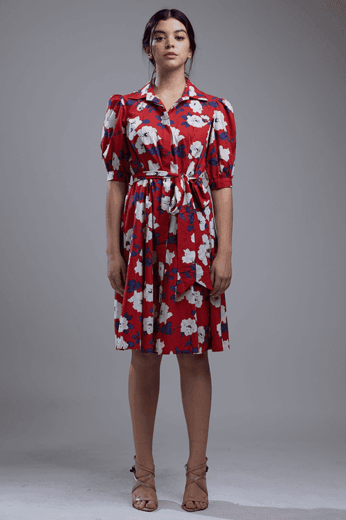 <b>KoAI</b><br/>Floral Shirt Dress