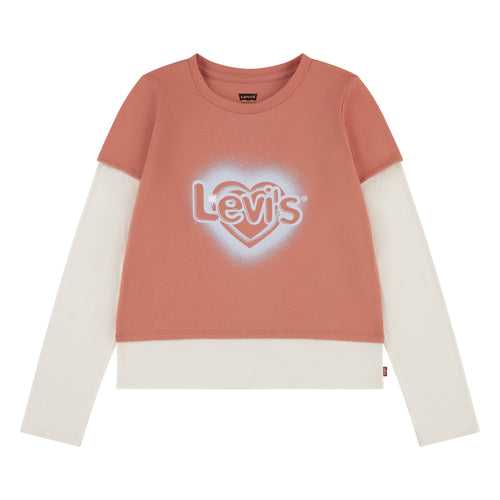 Levi'S Pink® Long Sleeve Twofer Tee