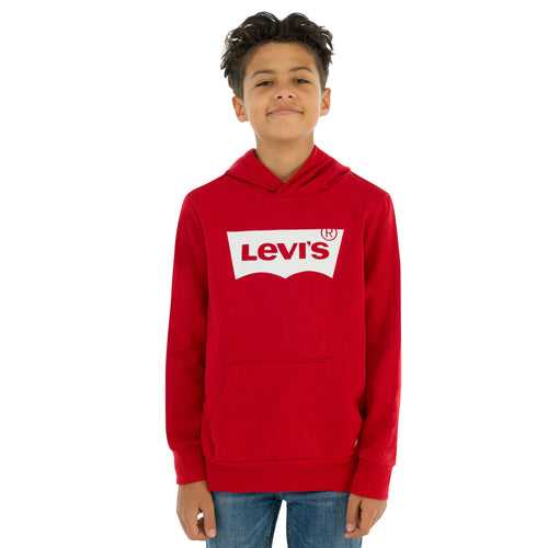 Levi'S Red Hooded Fleece Pullover