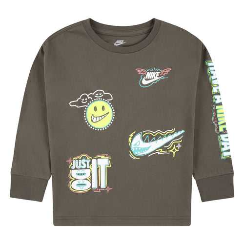 Nike Khaki Art Of Play Long Sleeve Tee