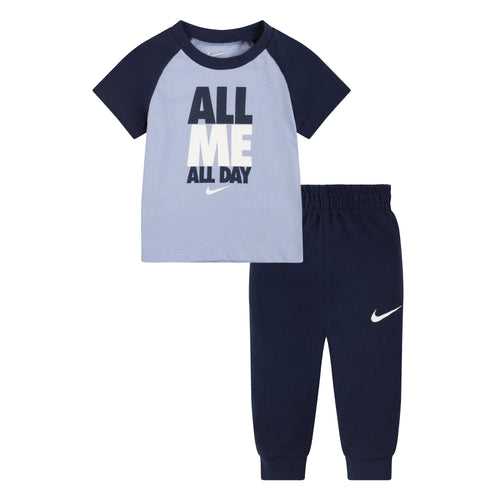 Nike blue sportswear french terry pant set