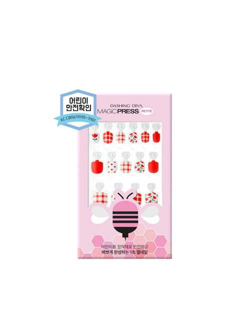 DASHING DIVA Magic Press Kids Mani Red Tulip