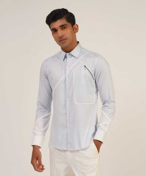 Zipper pocket Button down shirt