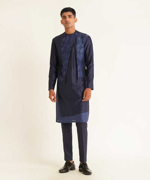 Embroidered Hybrid Kurta Set