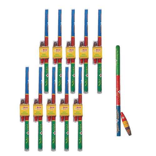 Gilli Danda | Combo Pack Of 10 | The Stick and Peg Game | Traditional Indian Kitti Pul | Classical & Nostalgic Gulli Danda | Outdoor Games | Wooden Viti & Dandu Included | for 8 Years & up | Birthday Return Gift Pack for Kids & Family