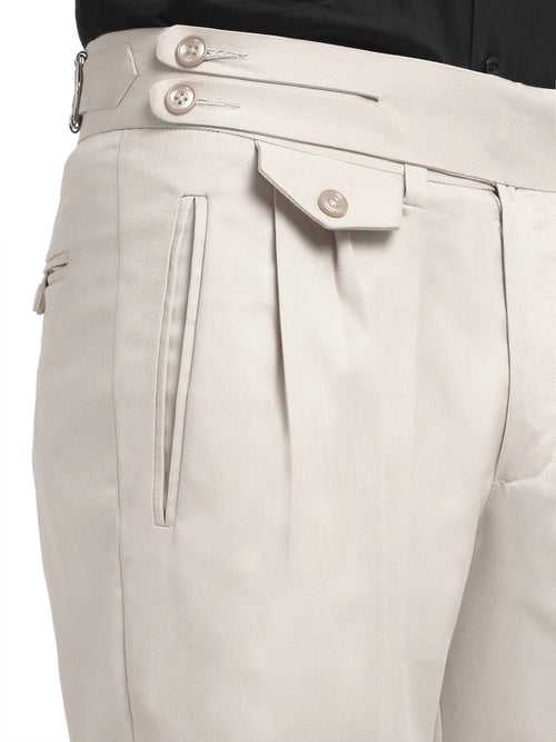 Italian Style Formal Gurkha Pant-Cream