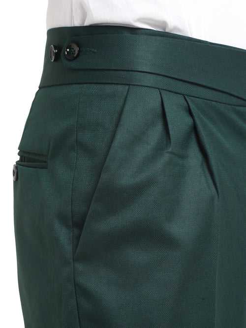 Italian Style Formal Gurkha Pant-BottleGreen