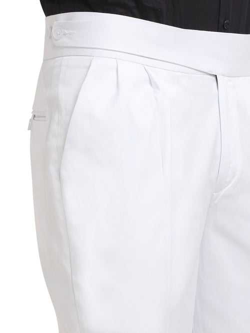 Italian Style Formal Gurkha Pant-White