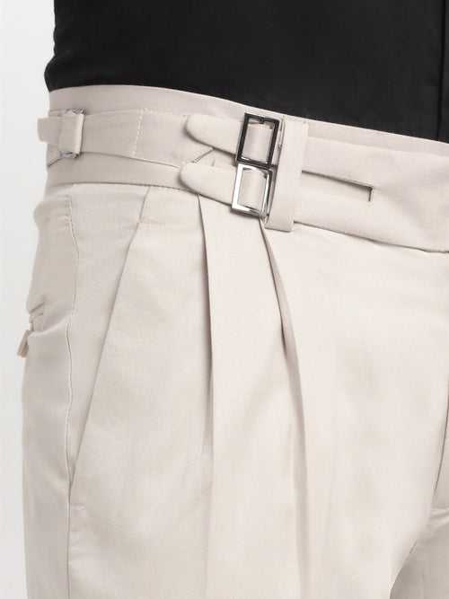 Italian Style Formal Gurkha Pant-Cream