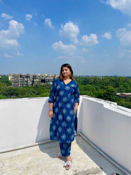 Indigo Cotton Co-ord Set