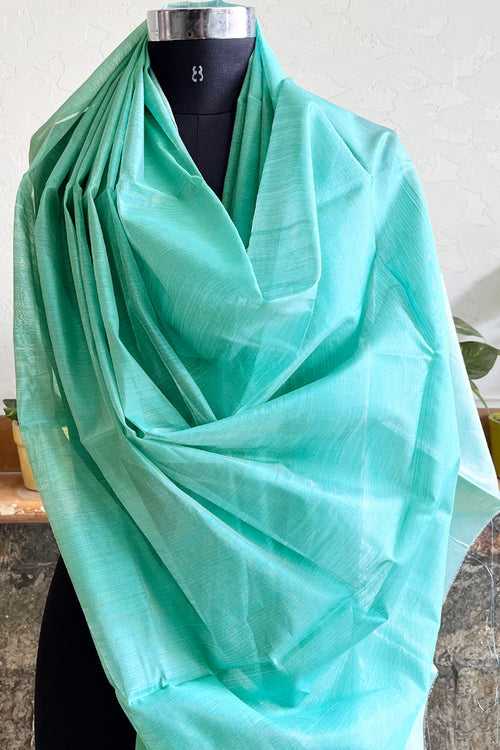 Sea Green Chanderi Handloom Dupatta