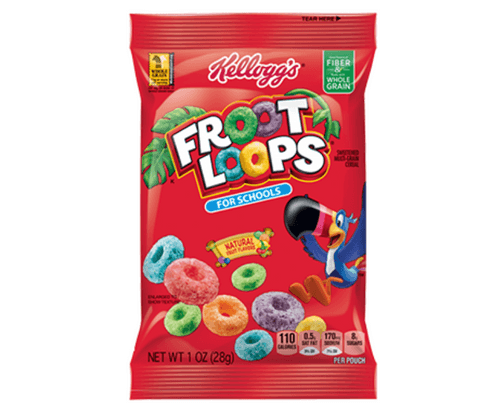Kelloggs Froot Loops Cereal Mini Pouch