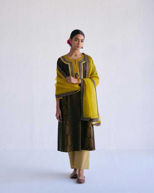 Rozana Chiffon Dupatta Mustard