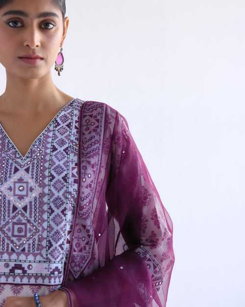 Dienne Dupatta Plum