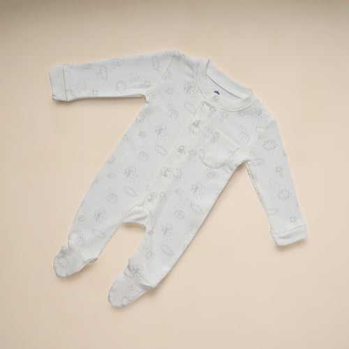 Sleepsuits with Zip - Off white